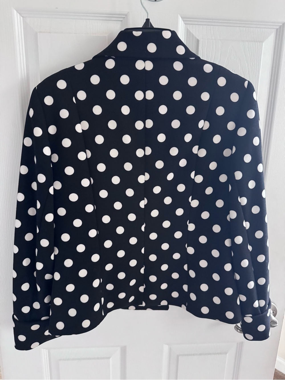 Kasper Black and White Polka Dot Blazer